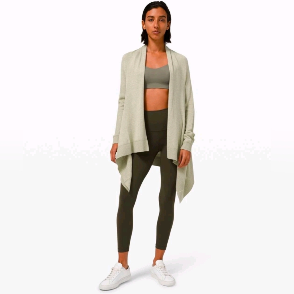 NWOT $148 Lululemon Cashlu Knit Wrap Heathered Rosemary‎ Green